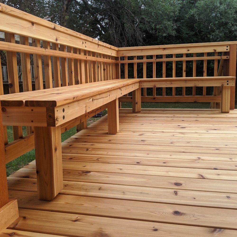 Cedar Deck with Bench