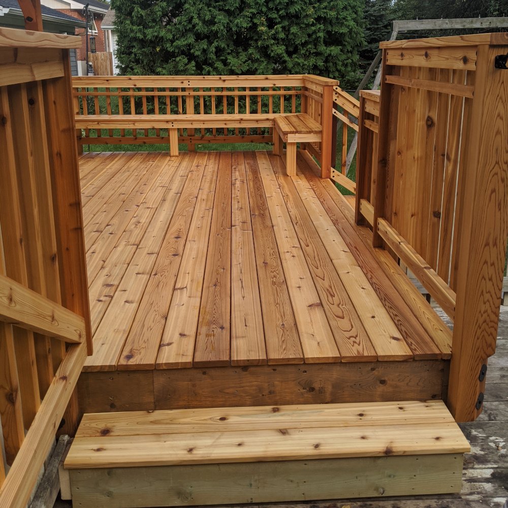 Cedar Railing and Deck
